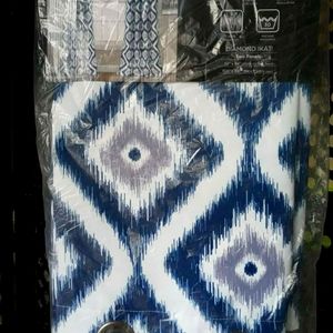 Diamond Ikat two panel window curtains